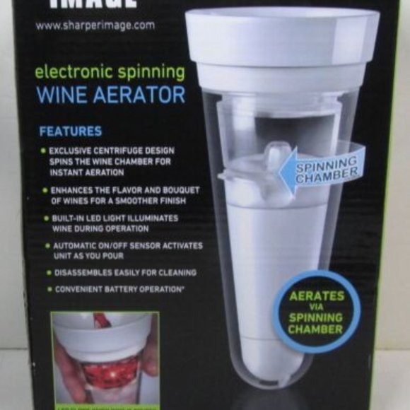 🚨SOLD 🚨 Sharper Image Electronic Spinning Wine Aerator NIB - Picture 3 of 5